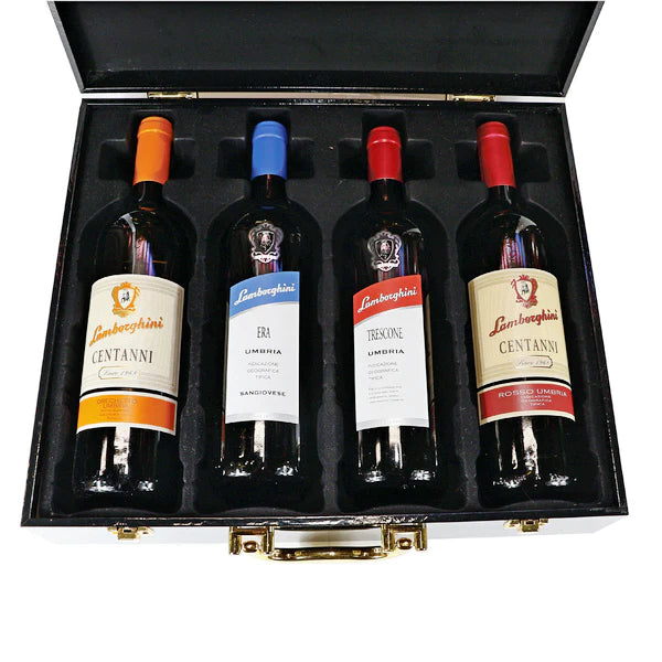 Lamborghini Wine Tricolor Set - Red Wine Gift Set (750 ml)